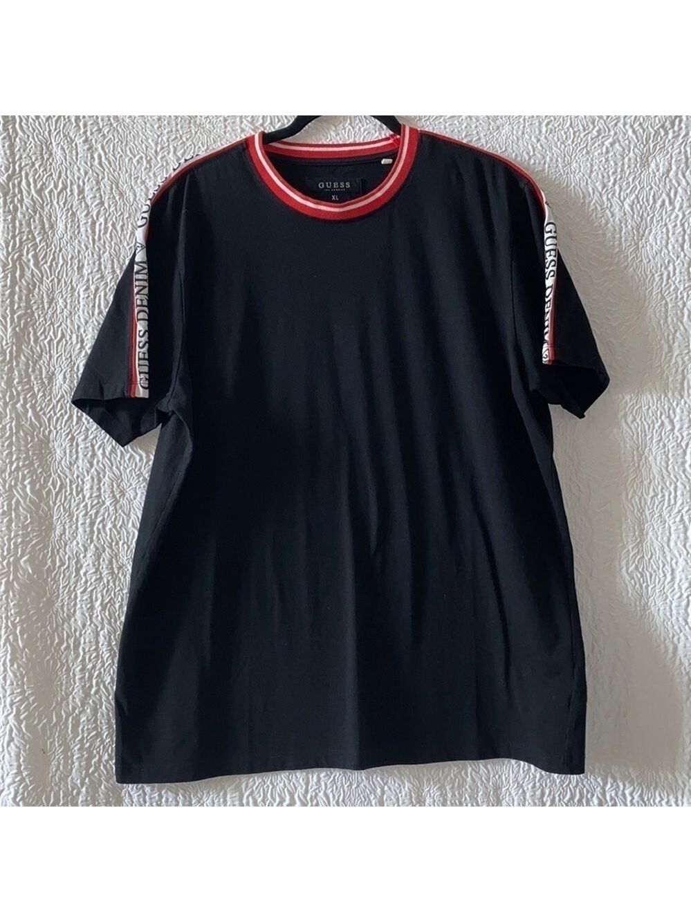 Guess Denim Men's Logo Lettering Short Sleeve Shirt